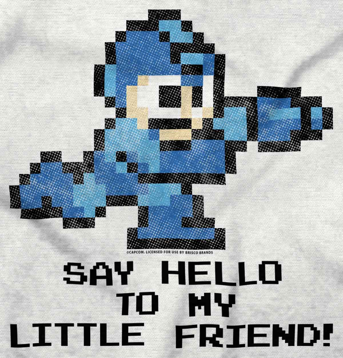 8bit Mega Man Funny Retro Capcom Gaming Nerd Womens or Mens