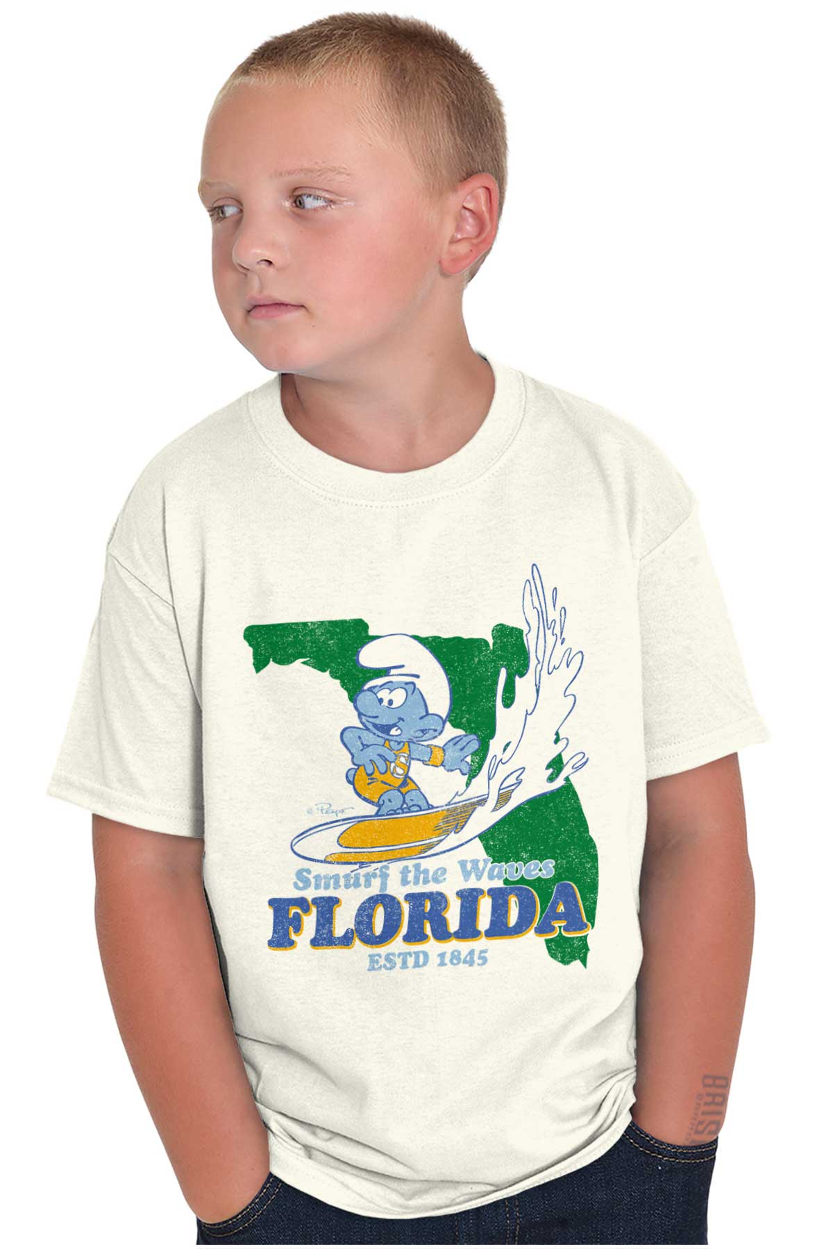 The Smurfs T-Shirt Per Bambini E Ragazzi – Maglietta Ufficiale Puffi – Bianca – Taglia 12A/14A