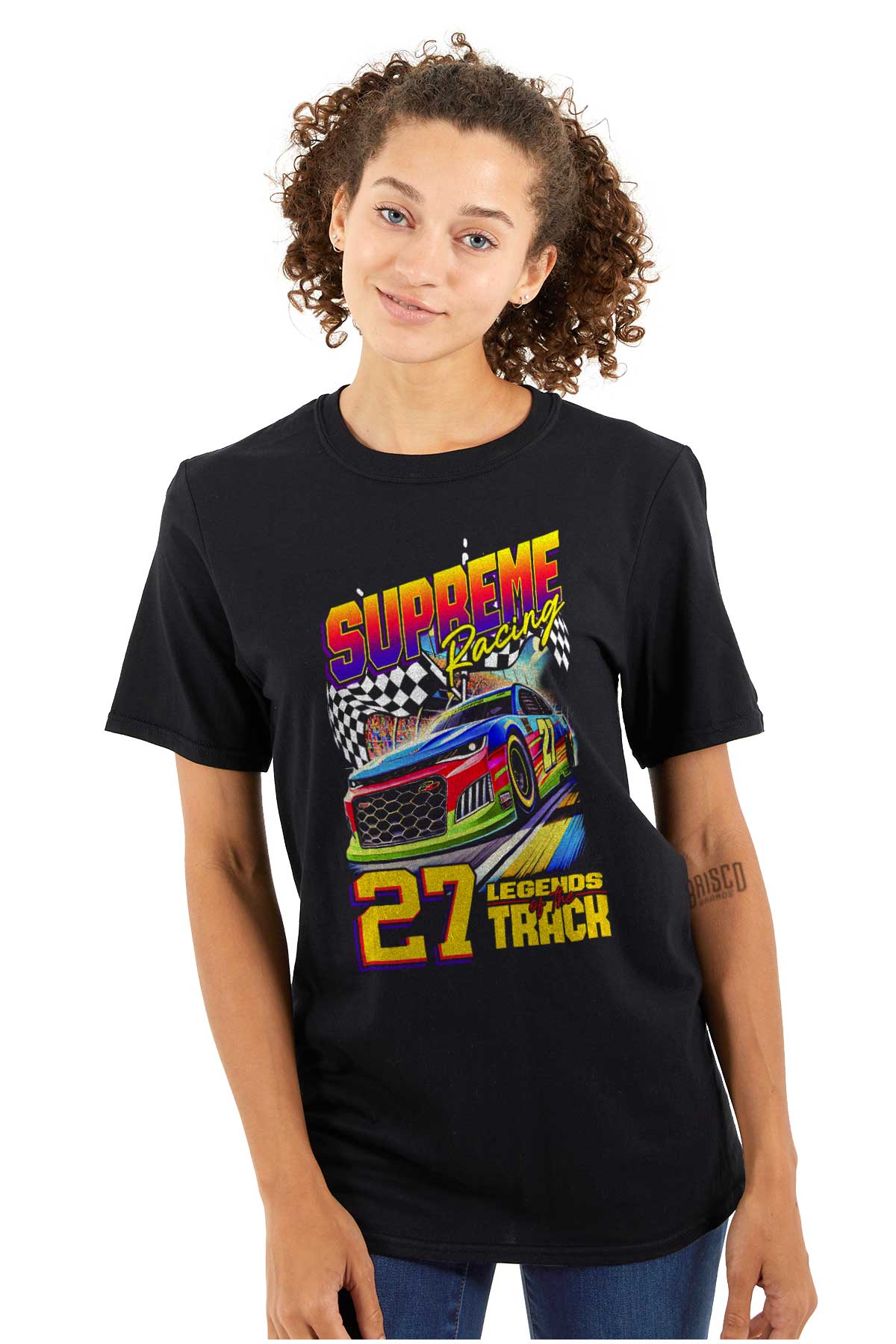 Supreme Racing 27 Legends Track Racecars Mens Casual Crewneck T