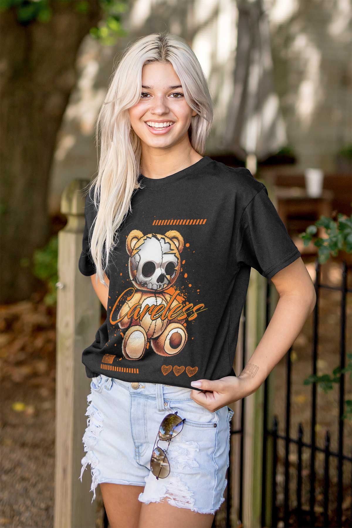 アイドル Bear Tee MENS XLARGE SUPER MASSIVE LTD ED BLACK/MULTI/SILVER BEAR T