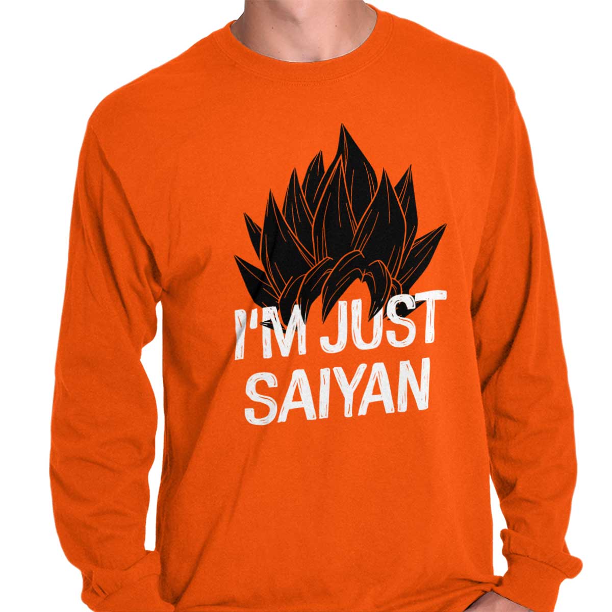 Just Saiyan Cute Goku Anime Tv Show Gift Idea Long Sleeve T