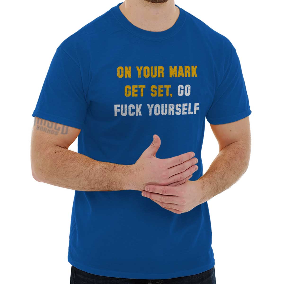 On Your Mark Get Set Go F**k Yourself Cardio Adult Short Sleeve ...