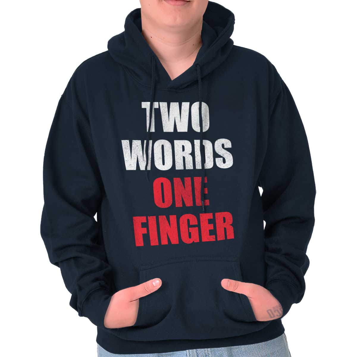 two words one finger sweatshirt