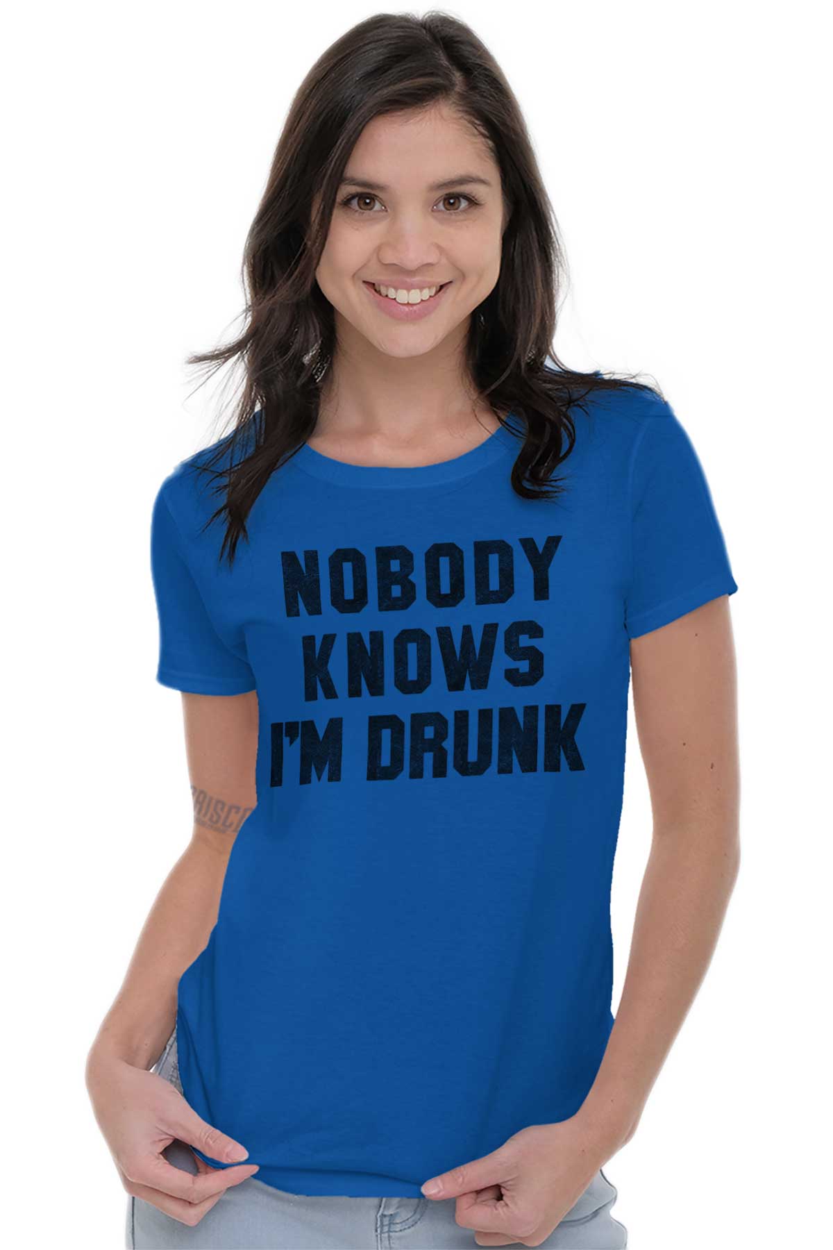 Nobody Knows Im Drunk Funny Drinking Party Womens Short Sleeve Ladies T ...