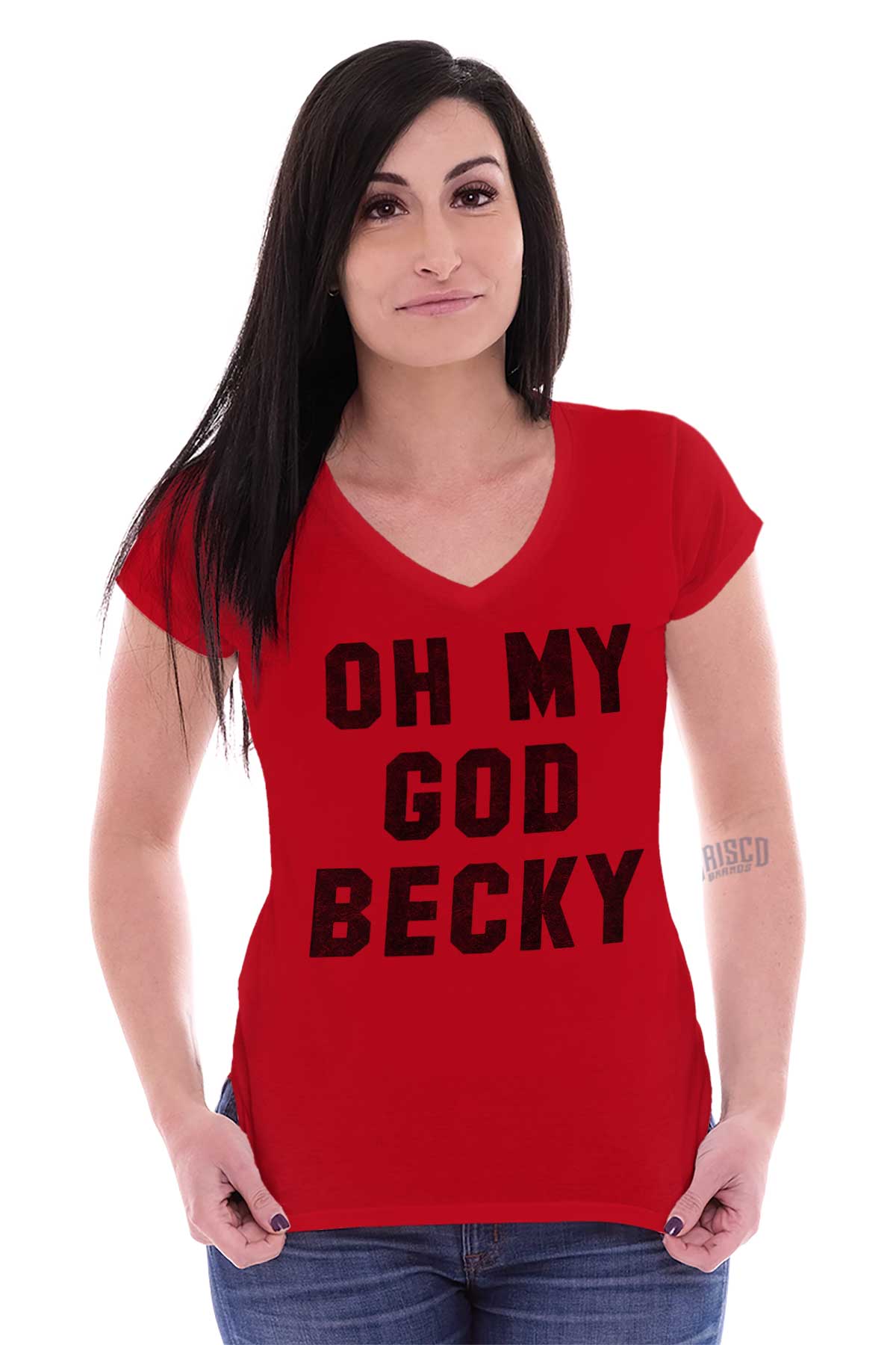 Oh My God Becky Retro Throwback Mix A Lot Womens V-Neck T-Shirts Tees ...