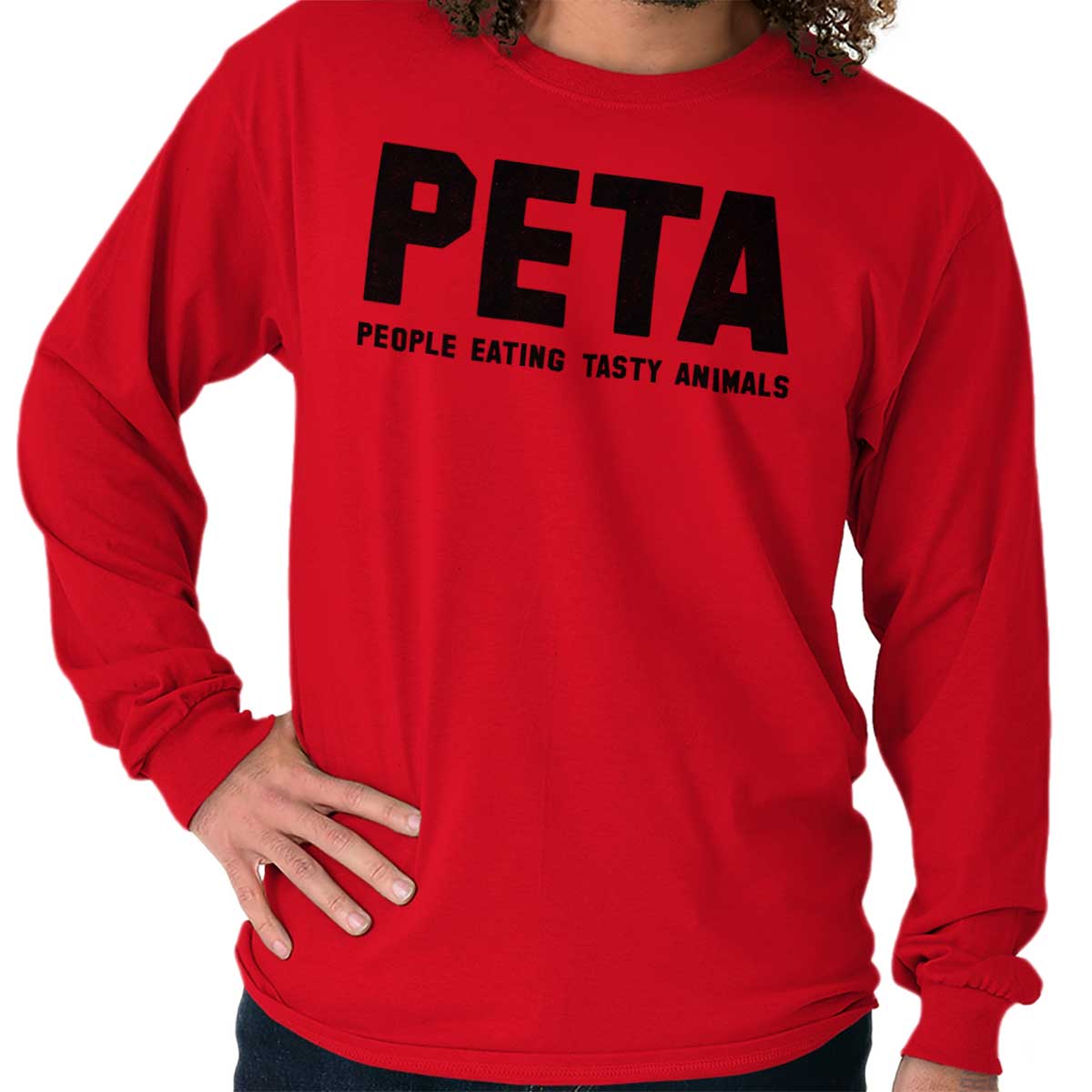 PETA People Eating Tasty Animals Funny Humor Long Sleeve T Shirts Tees ...