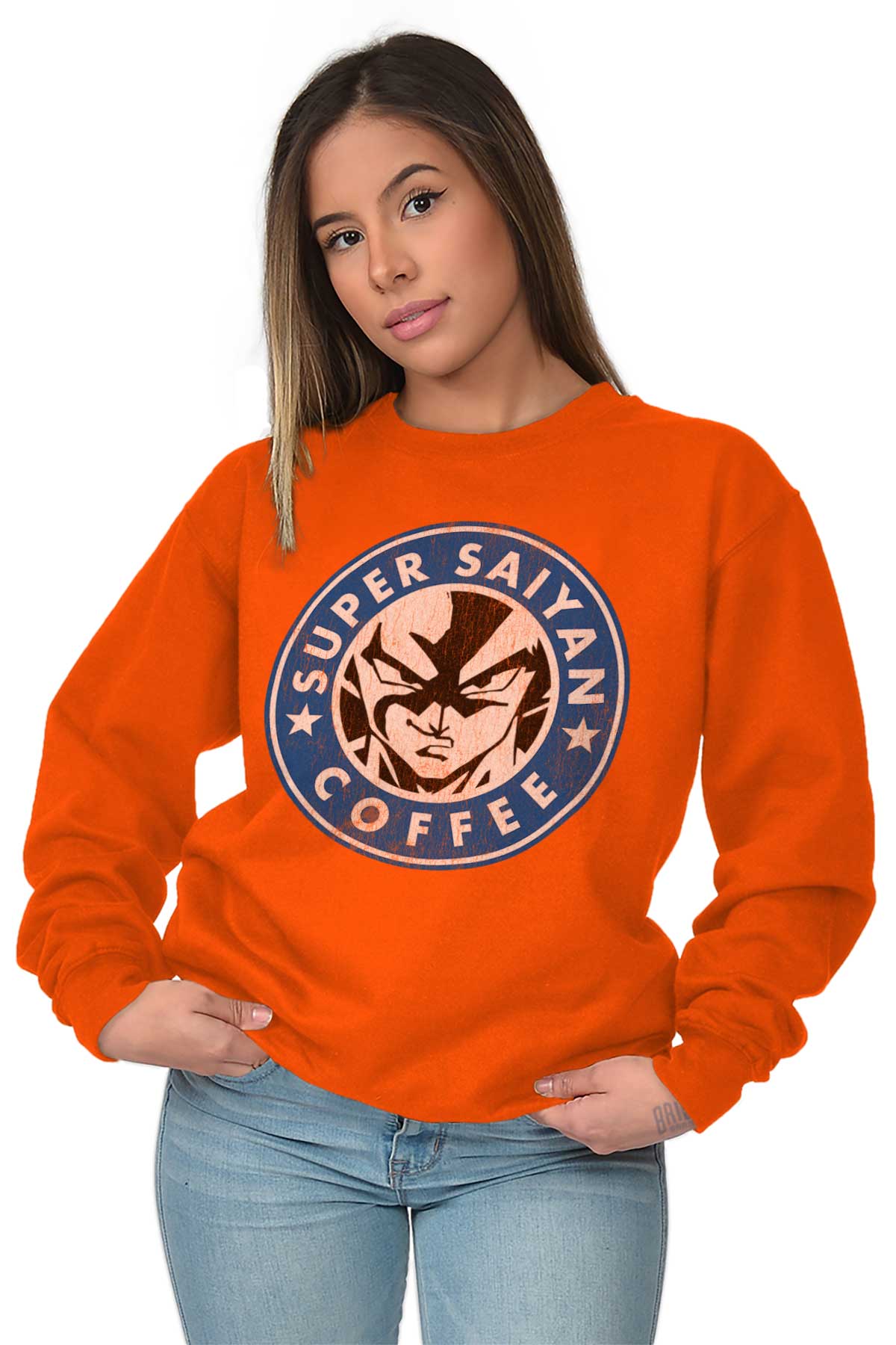 Super Coffee Funny Goku Anime TV Show Gift Crewneck Sweat ...