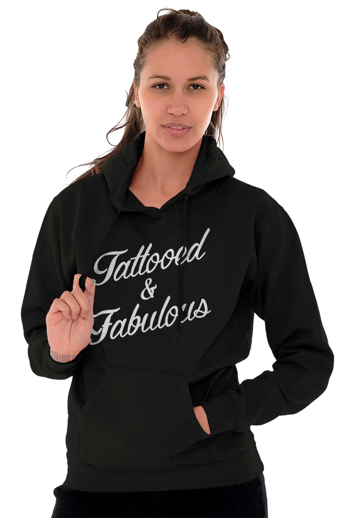 Tattooed And Fabulous Graphic Artsy Inked Womens Hooded Pullover ...