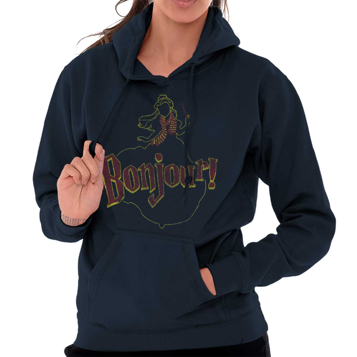Bonjour Graphic Print Sweatshirt Back to School Unisex Sweat Shirt