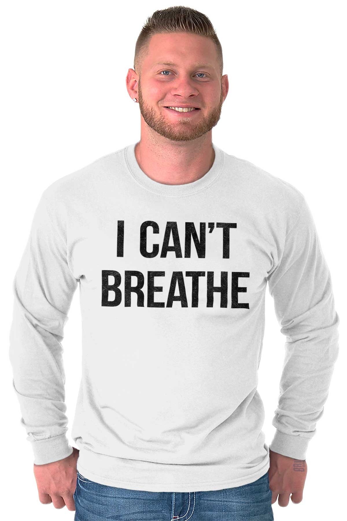 Cant Breathe Black Lives Matter Blm Protest Long Sleeve Tshirt Tee For