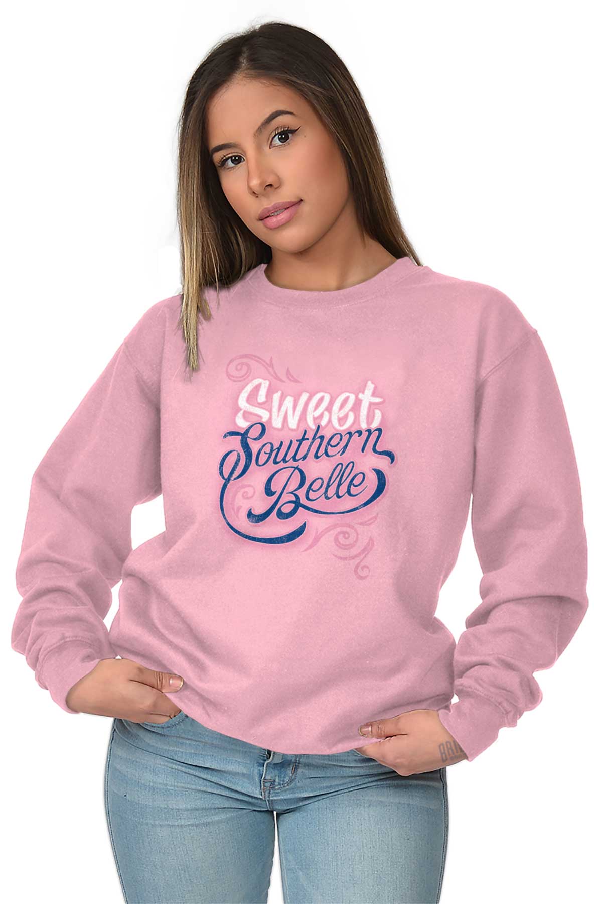 Sweet Beautiful Southern Belle Country Sass Womens Long Sleeve Crew ...