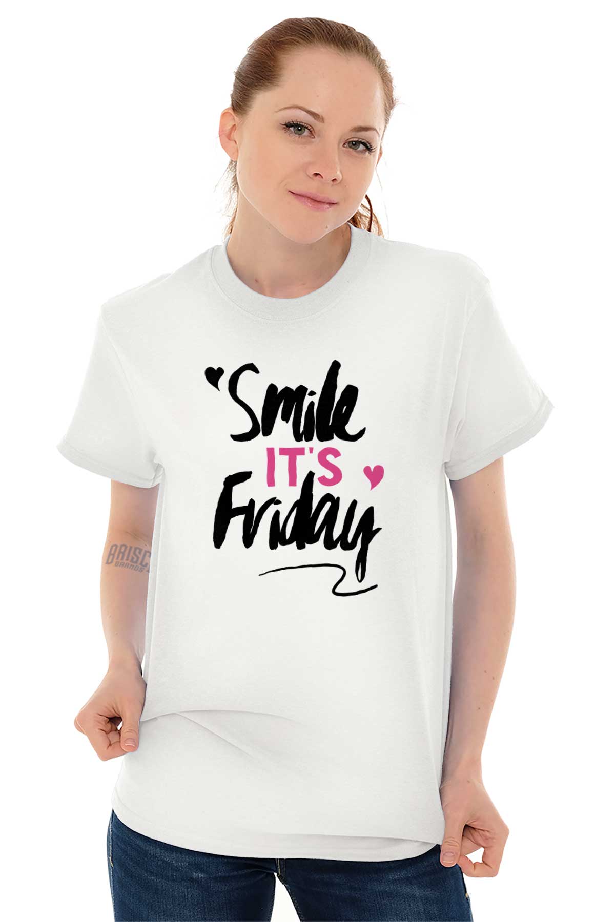 Funny Weekend Vibes Smile Its Friday TGIF Womens Graphic