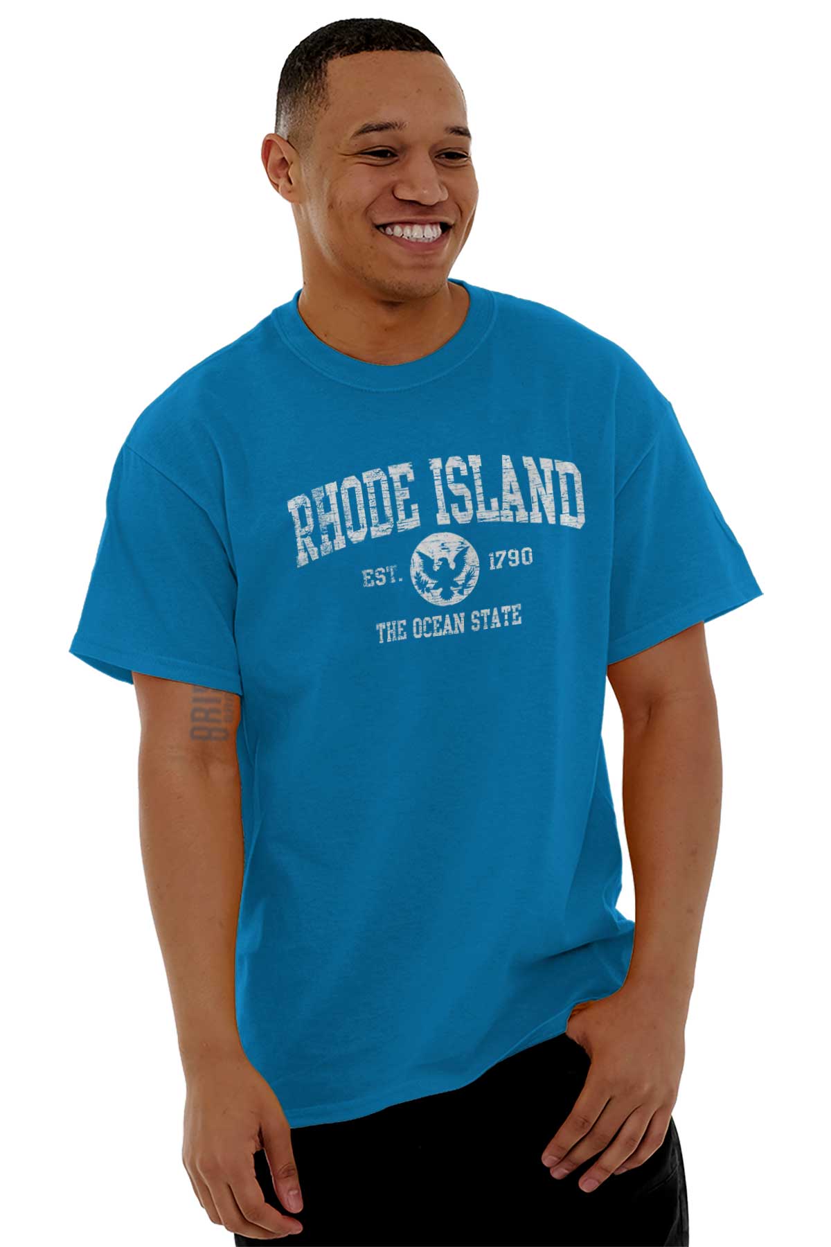 Vintage Rhode Island Vacation RI State Pride Adult Short Sleeve