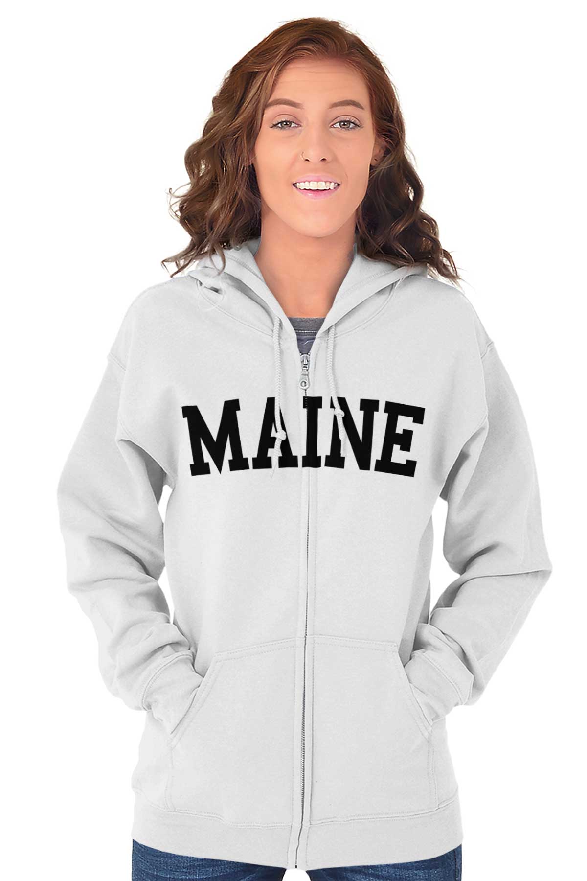 Maine Athletic Student Gym Vacation Pride Zipper Sweat Shirt Zip ...