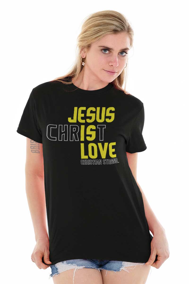 Jesus Christ Is Love Christian Religious T Adult Short Sleeve Crewneck Tee Ebay 5995