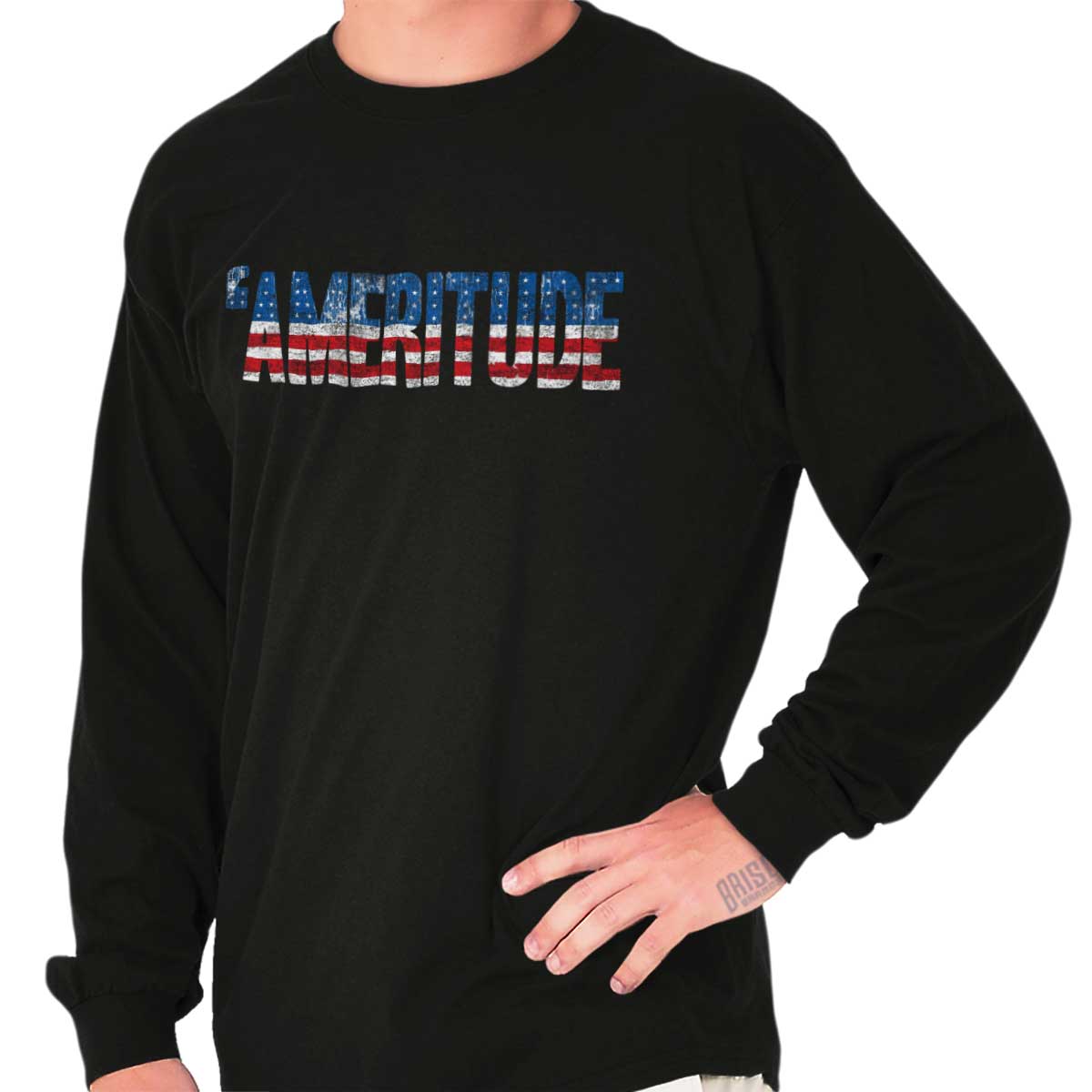 American Attitude Ameritude United States USA Patriotic Youth Tee Shirt T