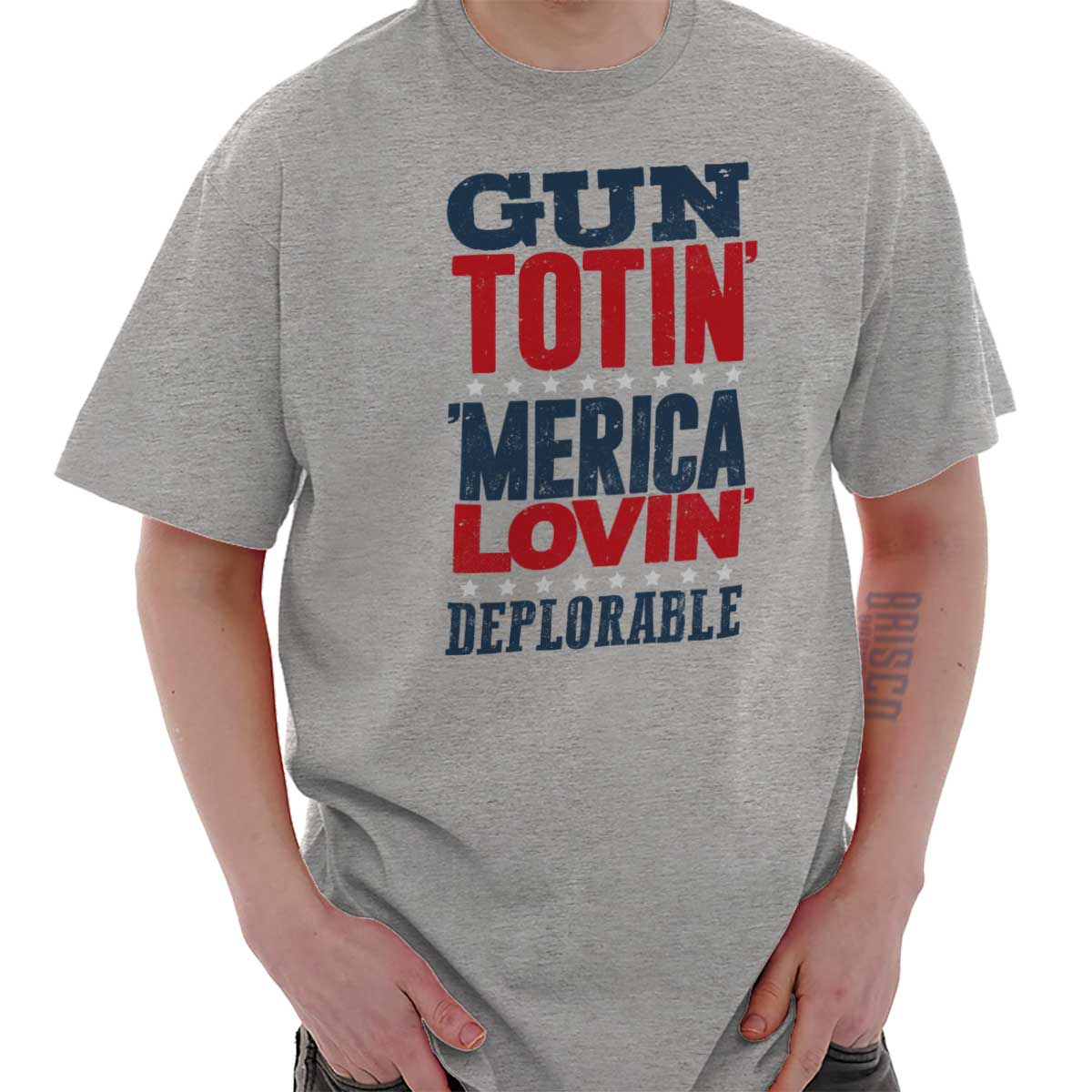 Arms Totin America Lovin United States Trump President Ladies Tee Shirt T