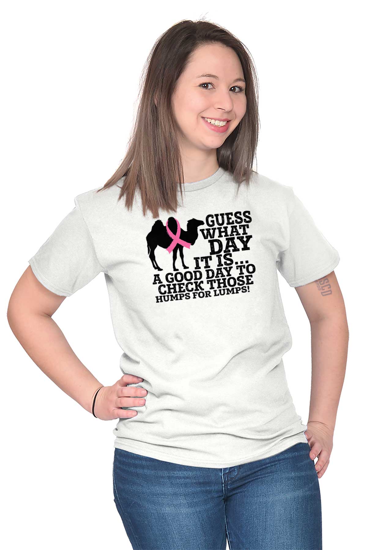 Guess What Day It Is Check Those Humps Bca Womens Short Sleeve Crewneck