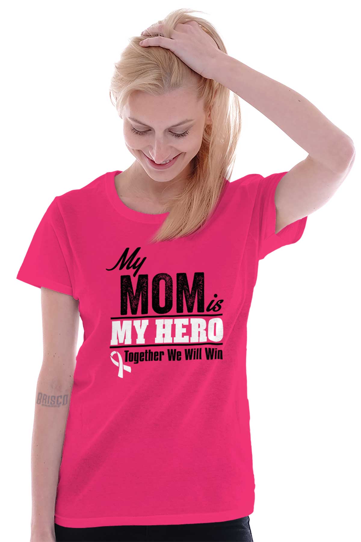 My Mom Is My Hero Together We Will Win Gift Womens Short Sleeve Ladies ...