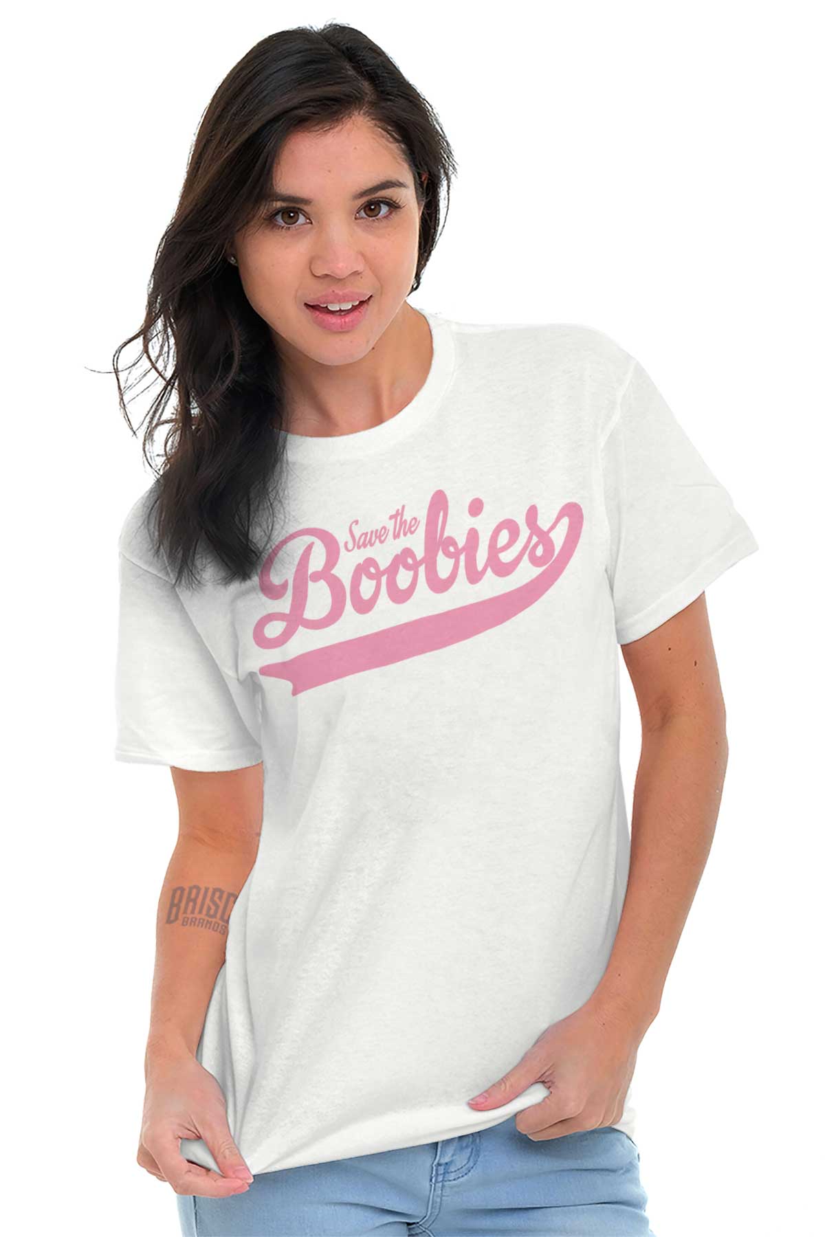 Save The Boobies Breast Cancer Awareness Bca Ladies Tshirts Tees T For Women Ebay 