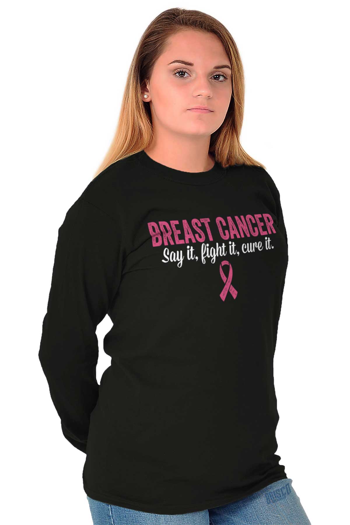 Love Tatas Funny Breast Cancer For Women Mom Pink Ribbon T Long Sleeve Tshirt Ebay