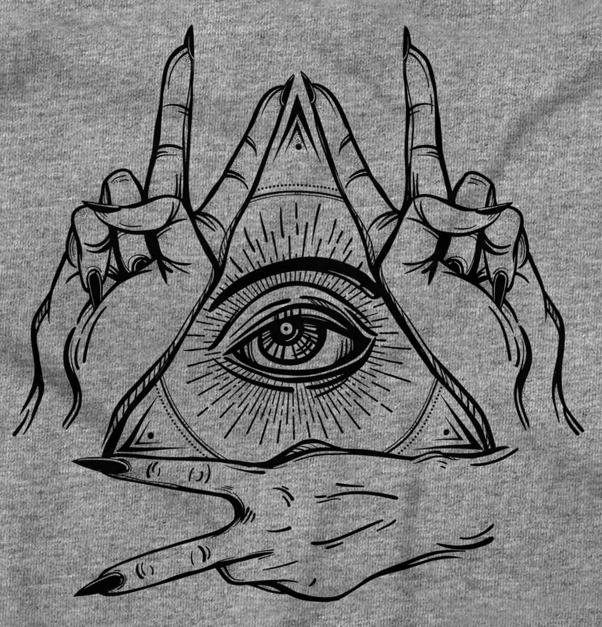 Illuminati Eye Triangle Peace Symbol Gift Womens Zip