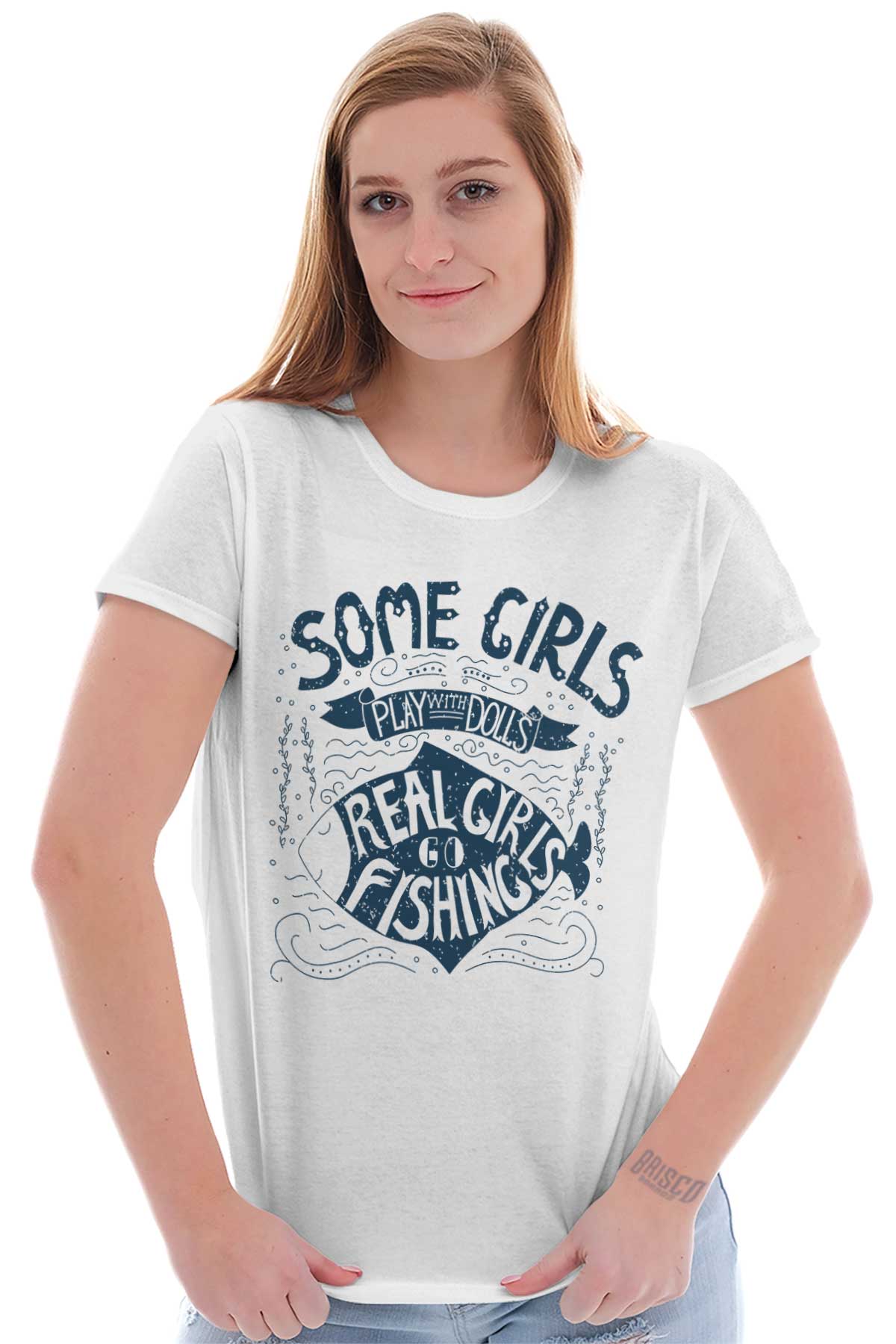 Some Girls Fishing Shirt Doll Boat Bait Lure Sporting Good Womens T
