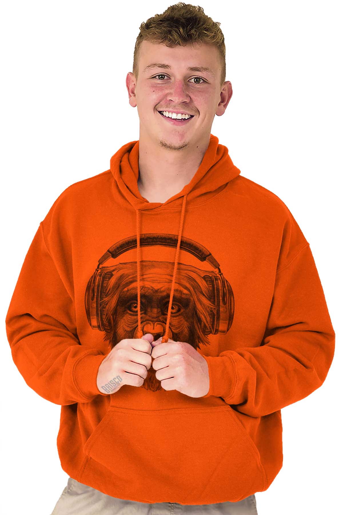 Gorilla WEAR Men's Classic Zip-Up Hoodie 4XL Red - Not Too Tight, Not Too Baggy, Perfect Fit With Side Pockets - View #2