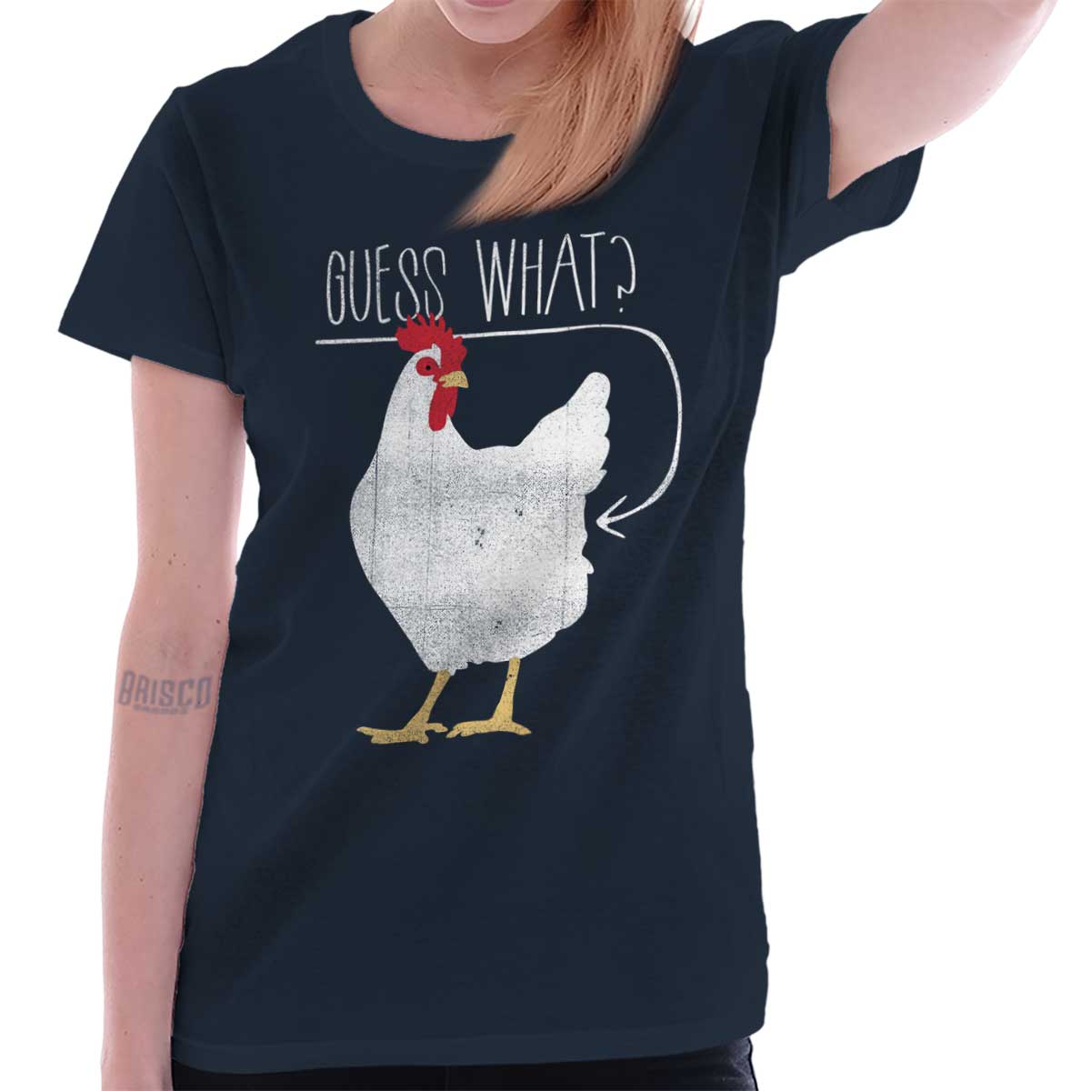 Gue*s What Funny Chicken Butt Meme Retro Men/'s T-Shirt Novelty Humor Adult Tee