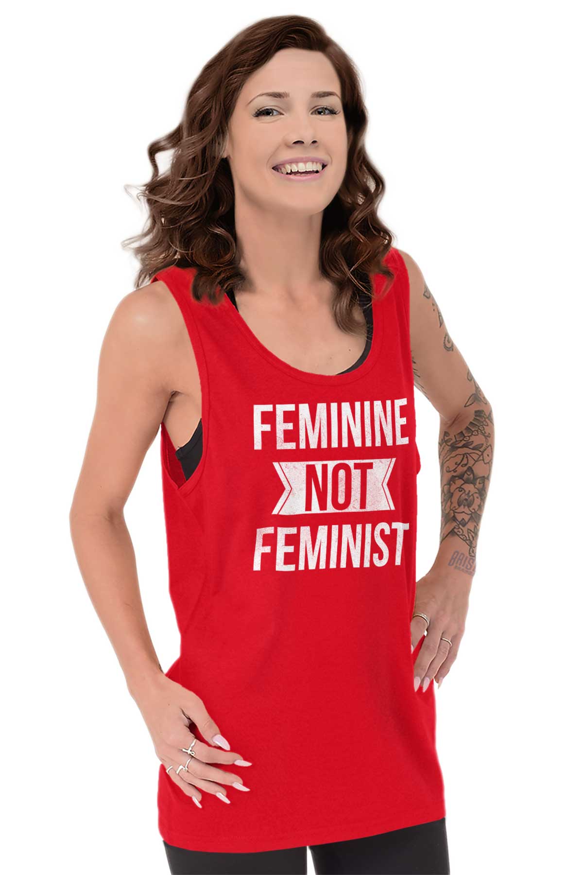 Feminine Not Feminist Republican Conservative Womens Tank Top ...
