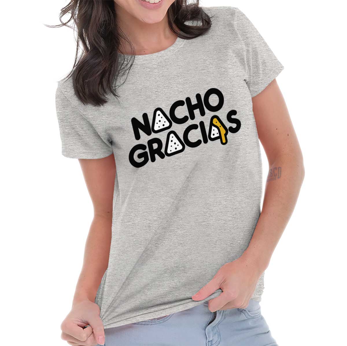 Nacho Gracias Funny Foodie Guacamole Gift Short Sleeve T-Shirt Tees Tshirts