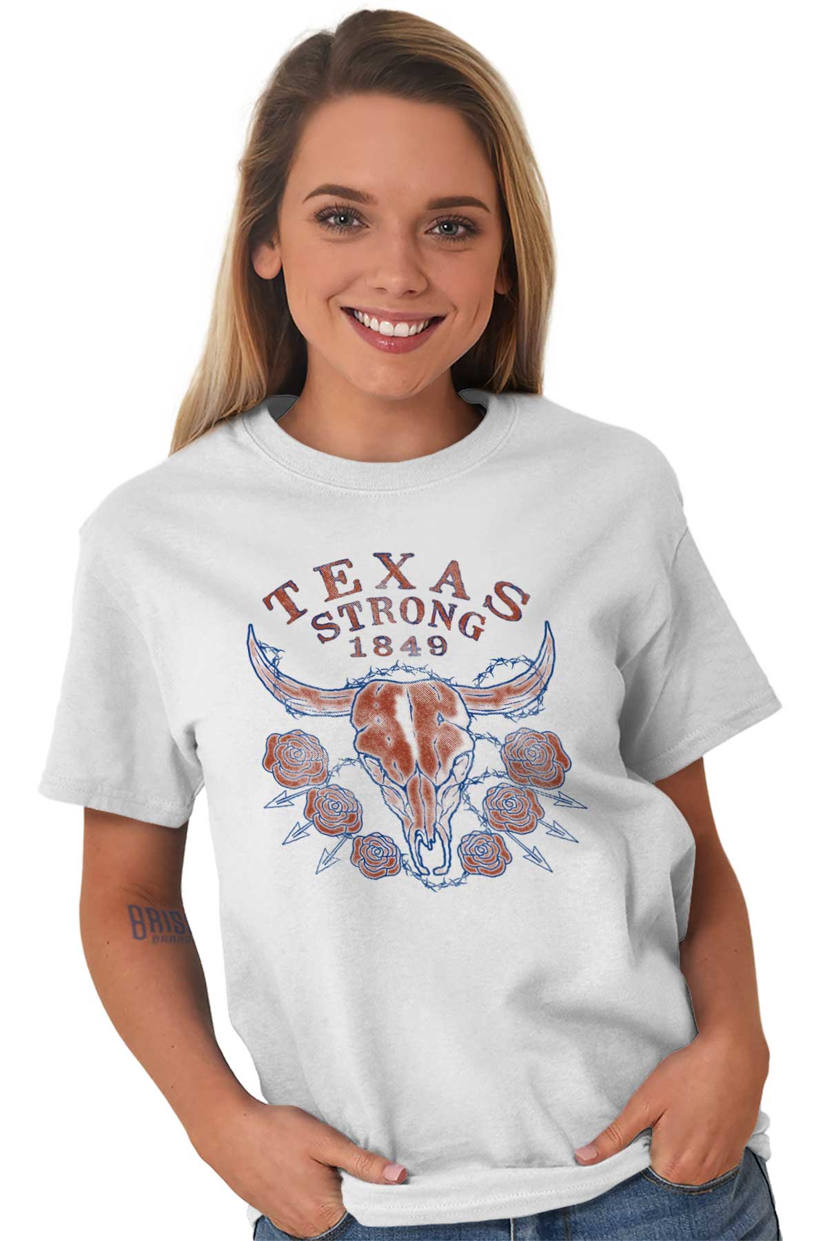 Texas Strong TX Pride Country Cowboy Souvenir Short Sleeve T-Shirt Tees ...