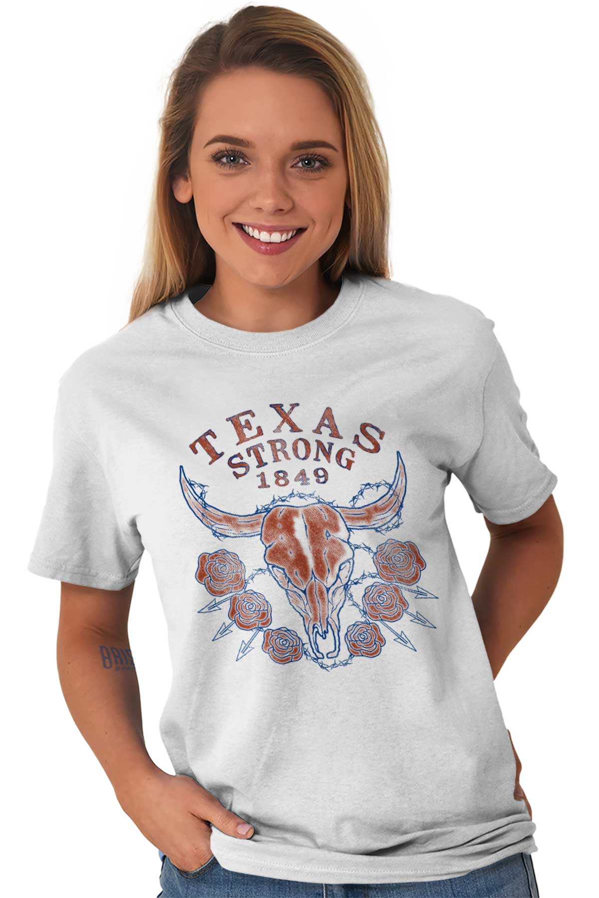 Texas Strong TX Pride Country Cowboy Souvenir Short Sleeve T-Shirt Tees ...