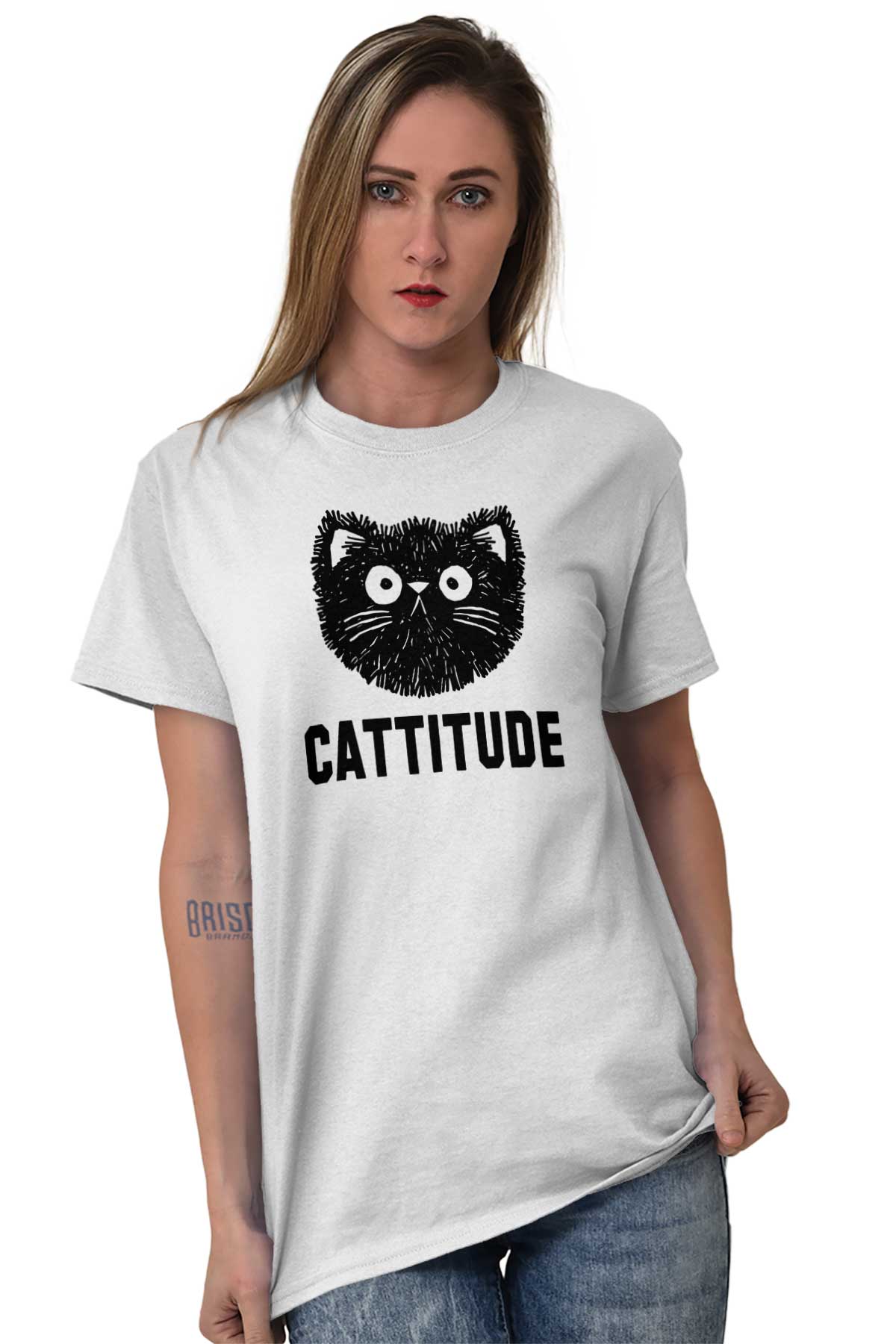 Cattitude Attitude Kitty Kitten Cat Hipster TShirts T Shirts Tees For