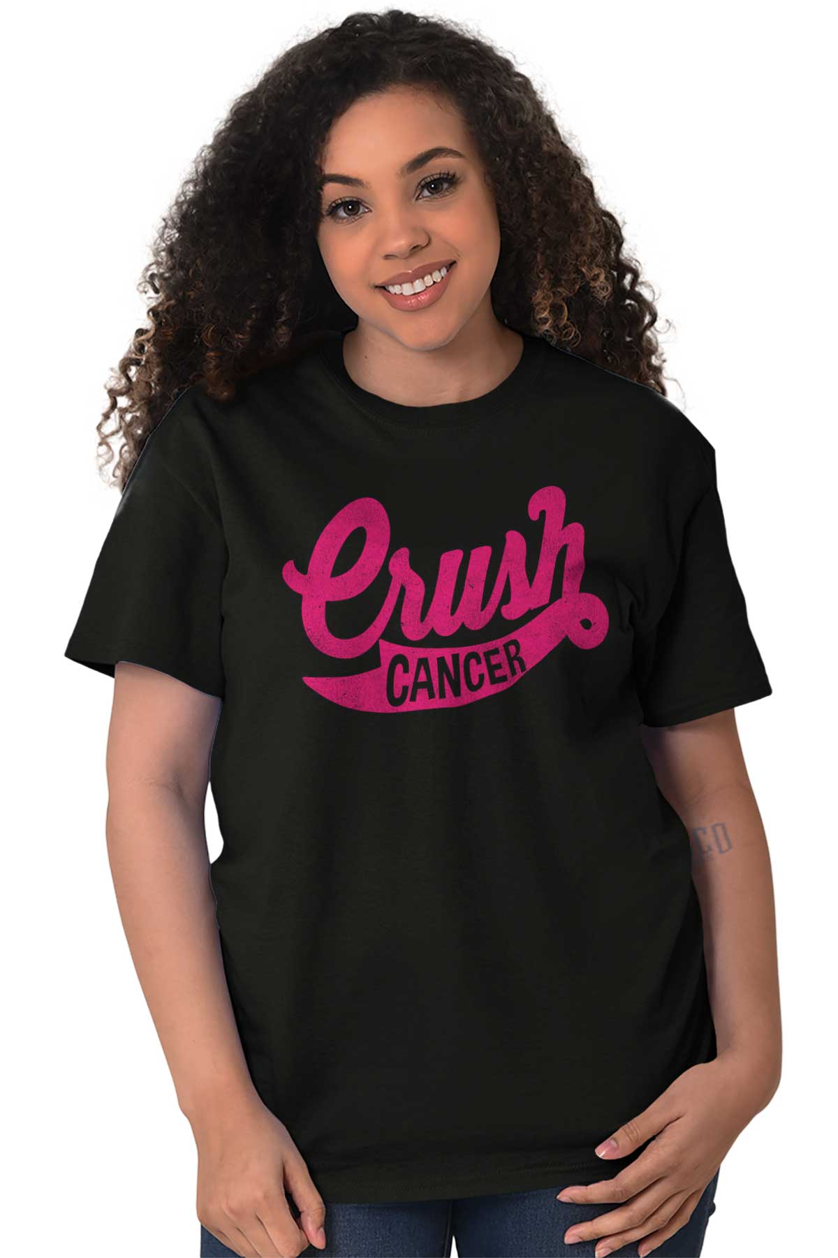 Crush Breast Cancer Research Awareness Funny Womens Short Sleeve Crewneck Tee Ebay