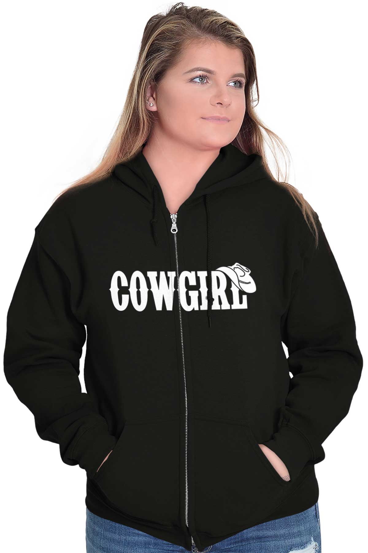 Cowgirl Western Country USA Ranch Rodeo Gift Women Zip Hoodie Jacket ...