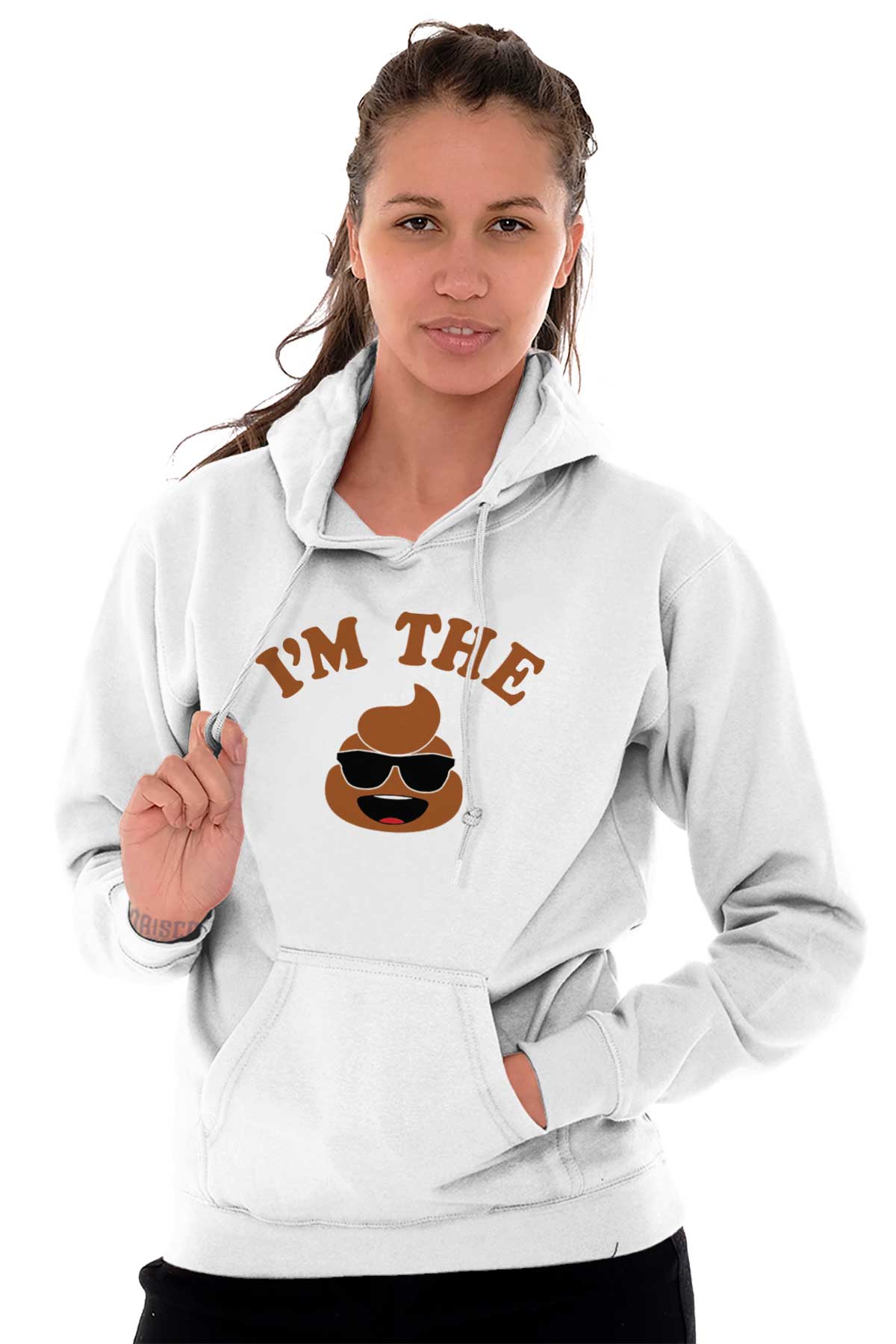 Im The S**t Funny Poop Emoji Social Media Adult Long Sleeve Hoodie