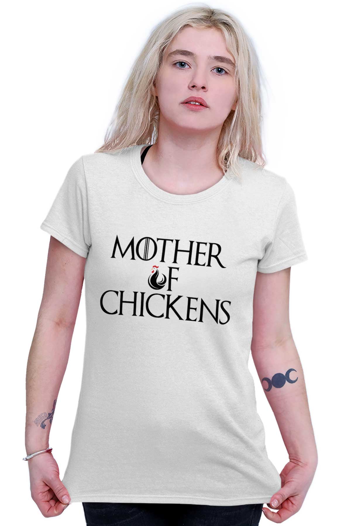 Mother Of Chickens Funny Nerdy Farmer T Womens Short Sleeve Ladies T