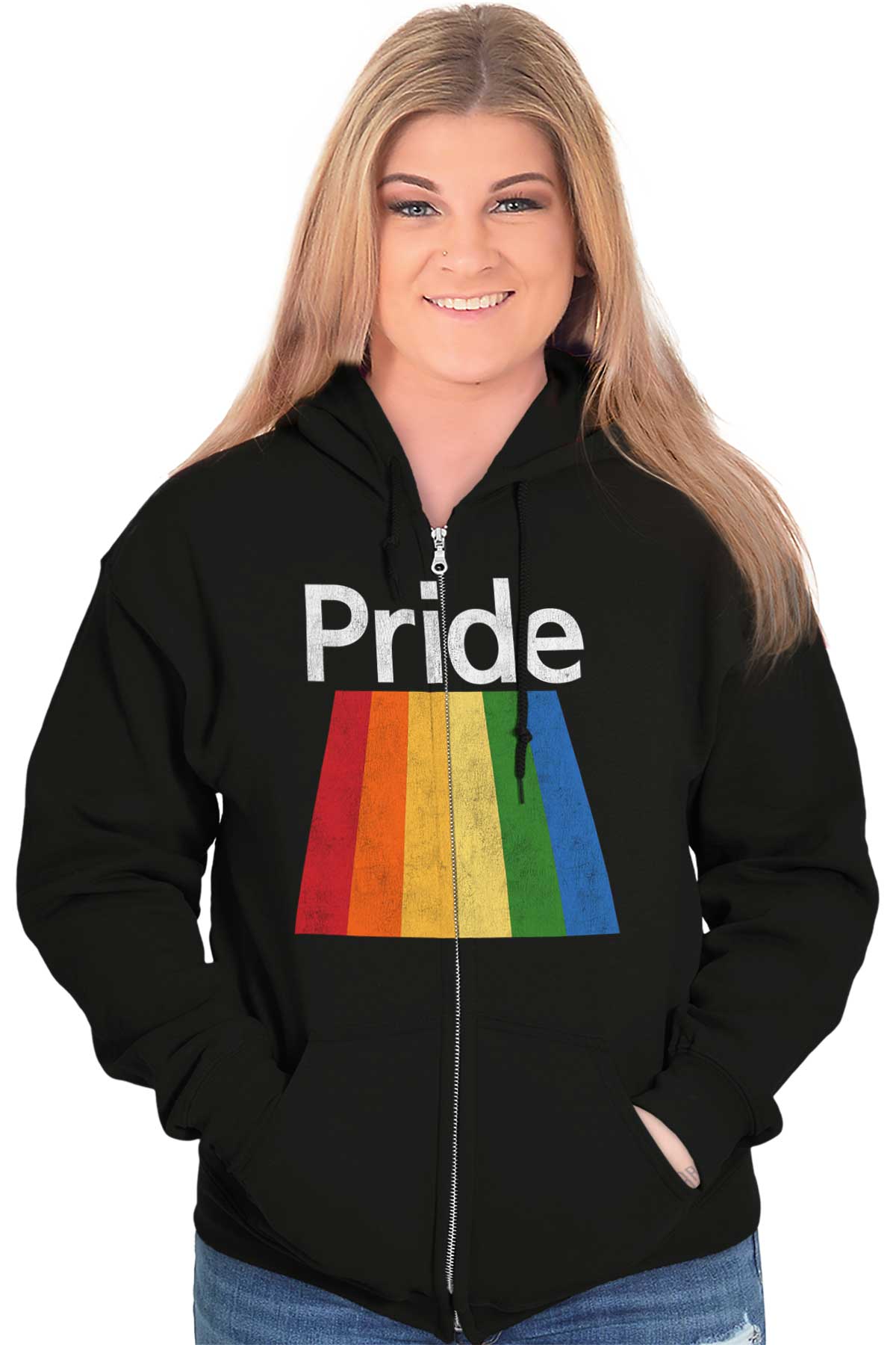 Gay Pride Rainbow Lgbtq Lesbian Rights Parade Adult Zip Hoodie Jacket Sweatshirt Ebay 7018