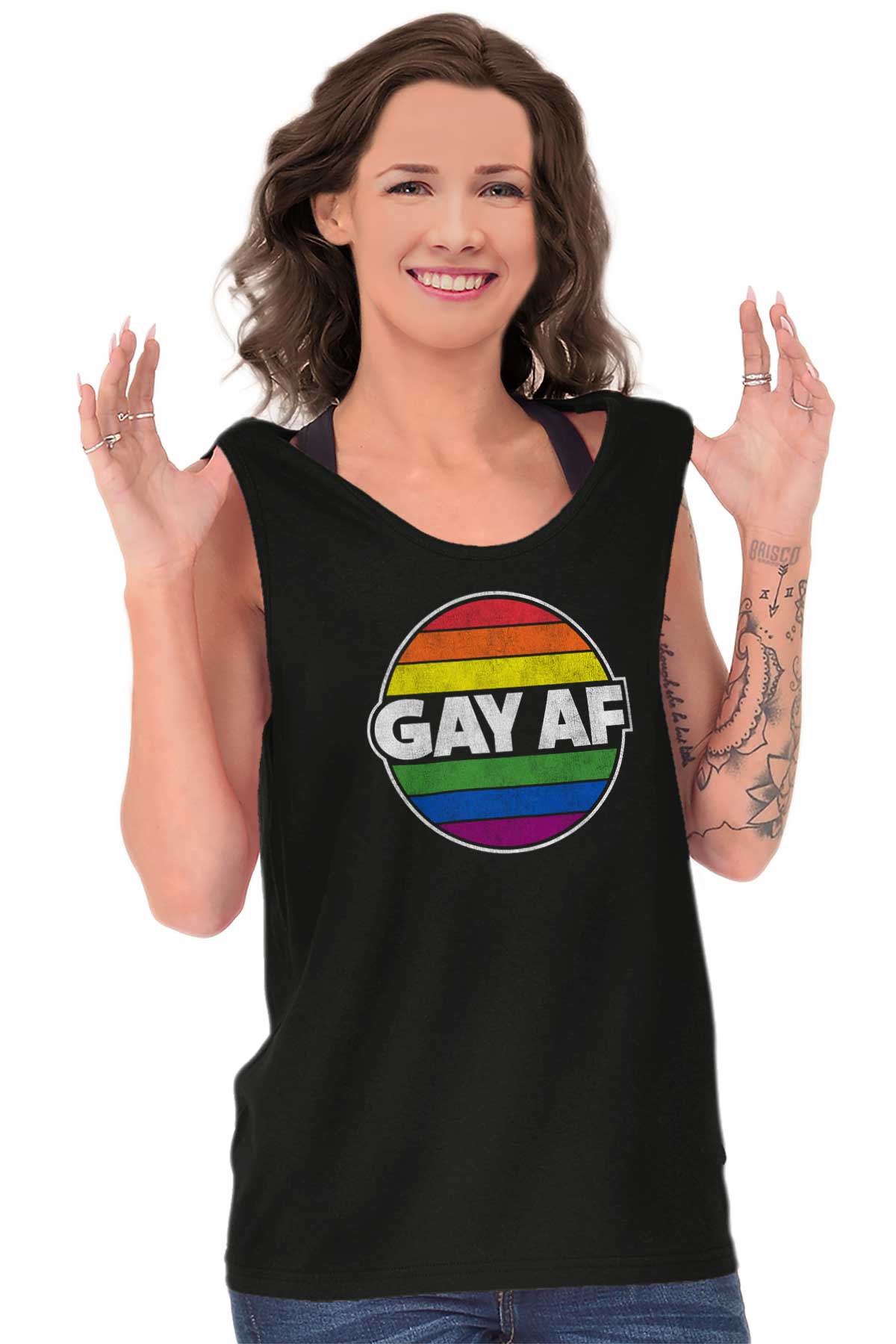 Gay Rainbow Pride Lgbtq Queer Lesbian T Tank Top T Shirts Tees Men