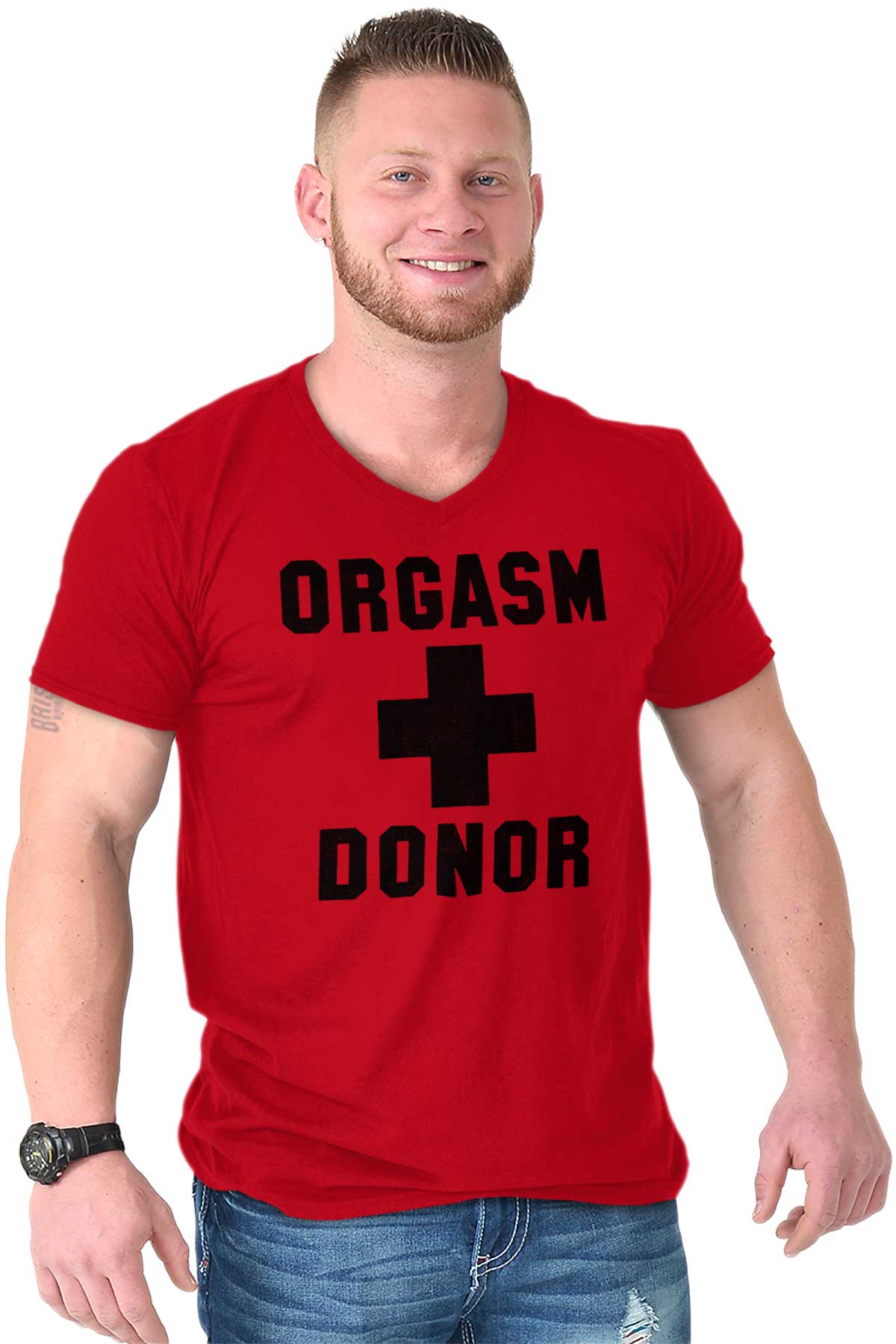 Orgasm Donor Funny Lifeguard Novelty T Mens V Neck Short Sleeve T Shirts Ebay