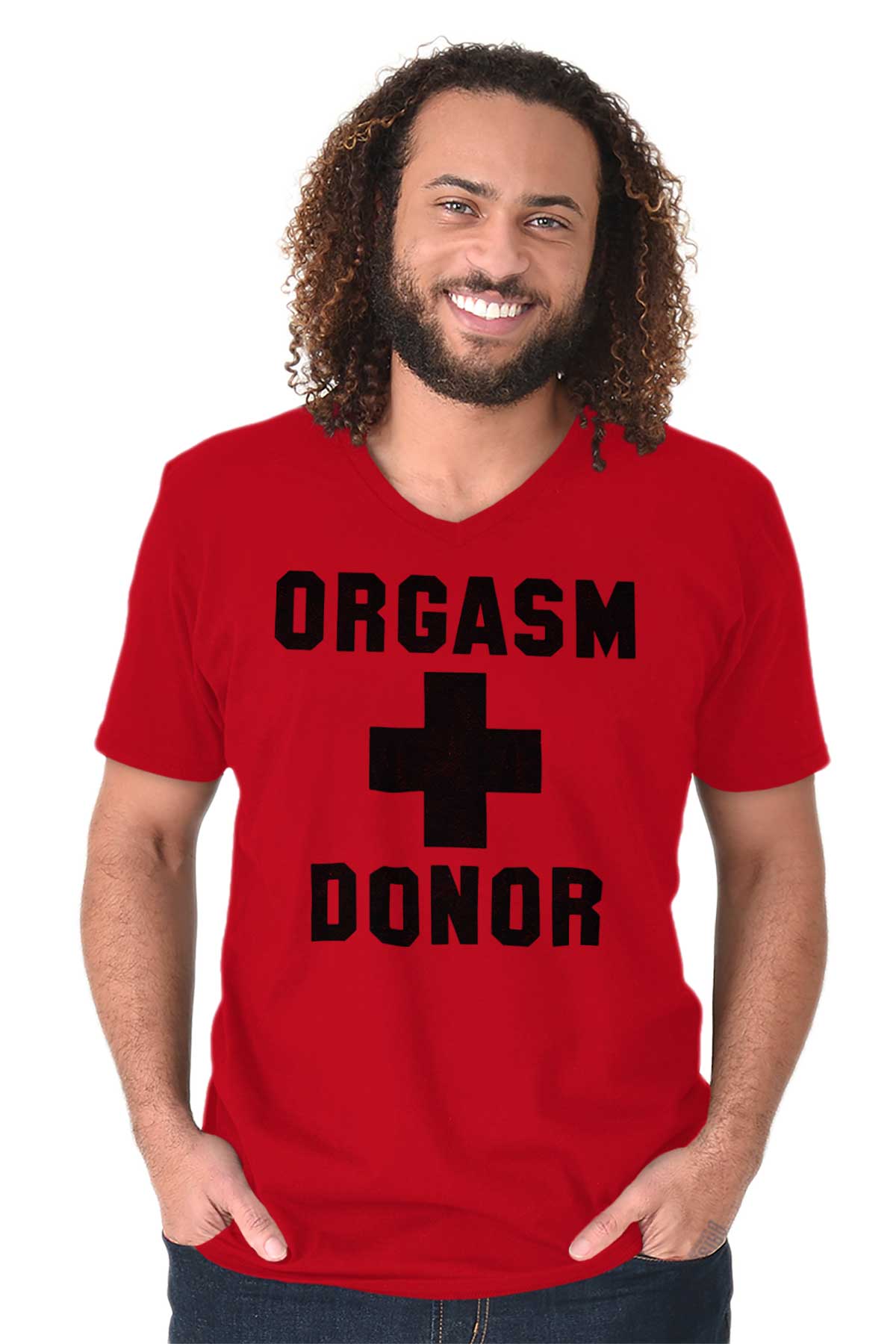 Orgasm Donor Funny Lifeguard Novelty T Mens V Neck Short Sleeve T Shirts Ebay 5336