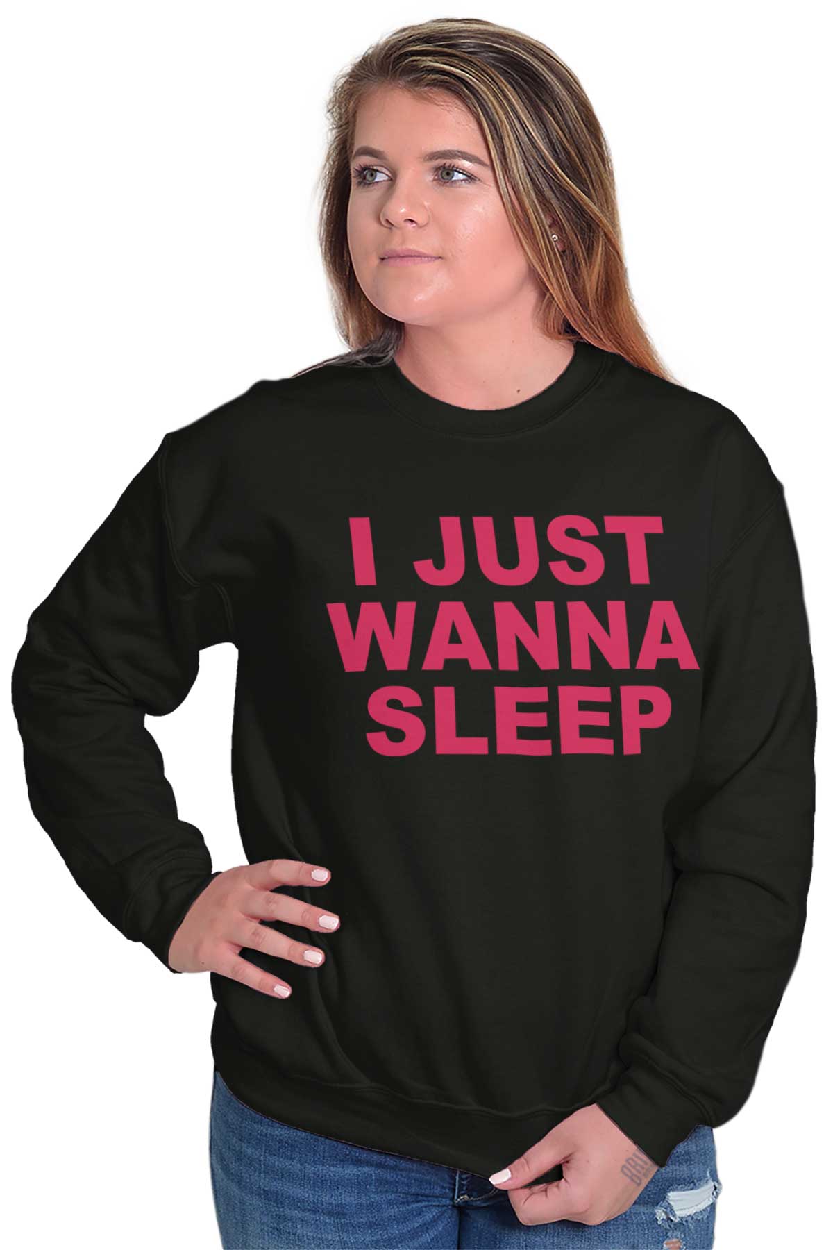 Just Wanna Sleep Funny Nap Napping Lazy Gift Sweat Shirt Sweatshirt For Womens eBay