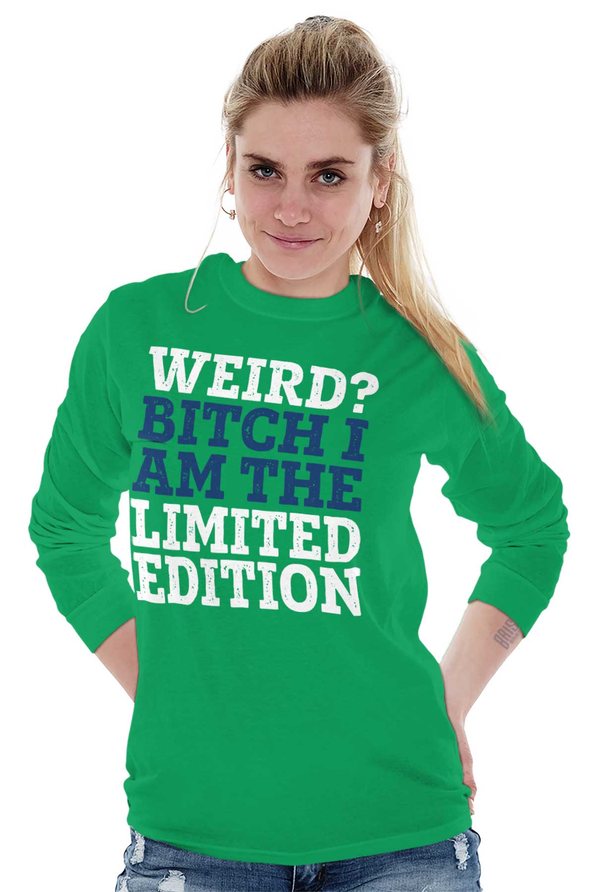 Weird Bitch Limited Edition Nerd Geek Funny Long Sleeve Tshirt Tee for