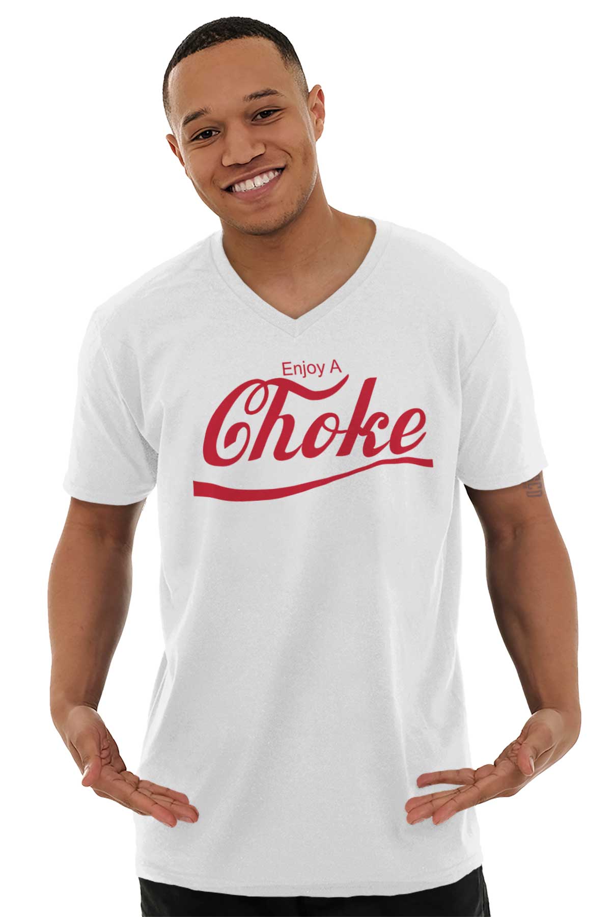 Enjoy Choke MMA Jiu Jutsu Martial Arts Gym Mens V Neck Short Sleeve T ...