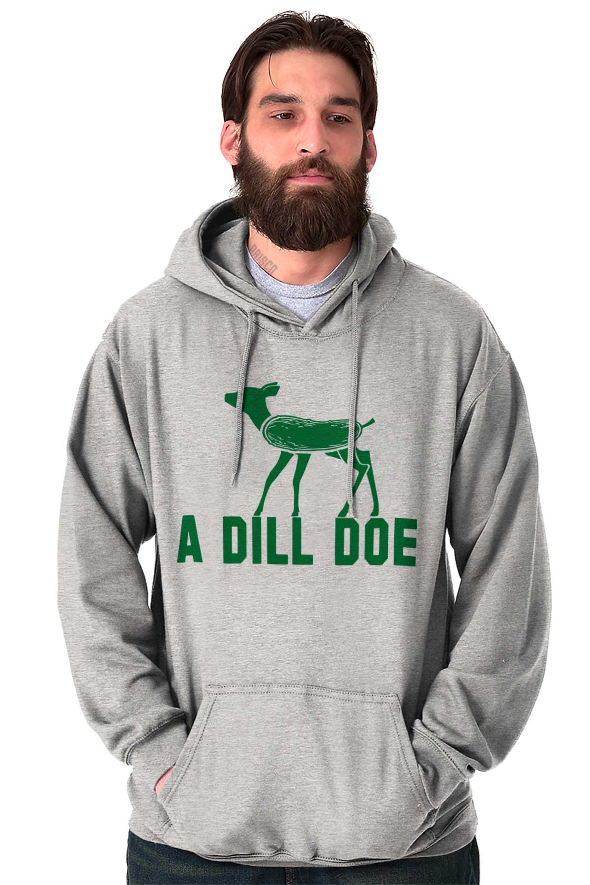 A Dill Doe Deer Pickle Pun Adult Humor Gift Mens Long Sleeve Hoodie