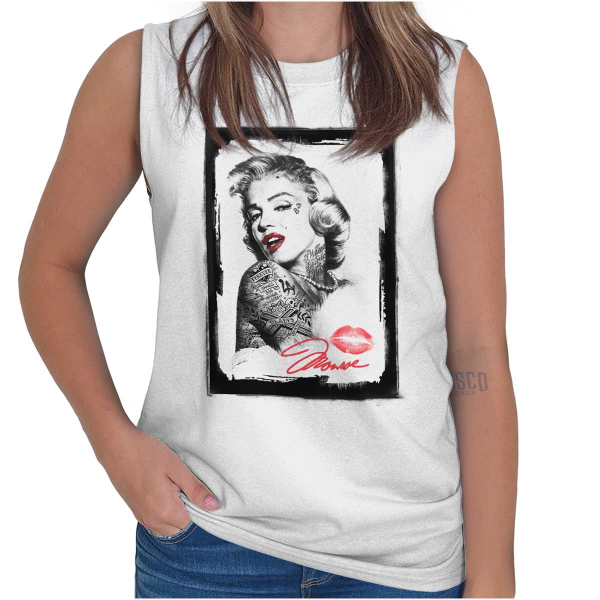 Marilyn Monroe Tattoo Skull T Shirt 2019 Fashion Brand Men's Tops StreetWear T shirt Solid Color 