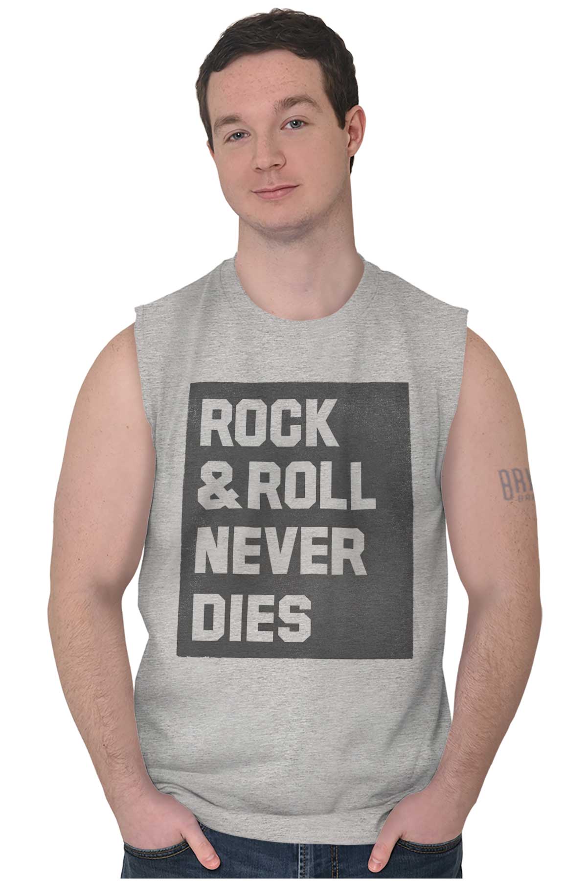the rock sleeveless shirt