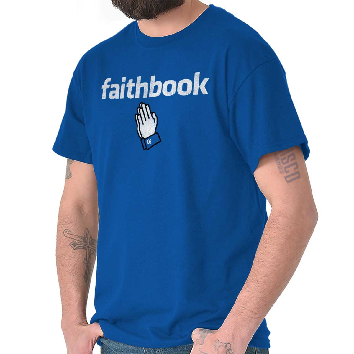 Faithbook Funny Internet Christian Religious Adult Short Sleeve Crewneck Tee Ebay