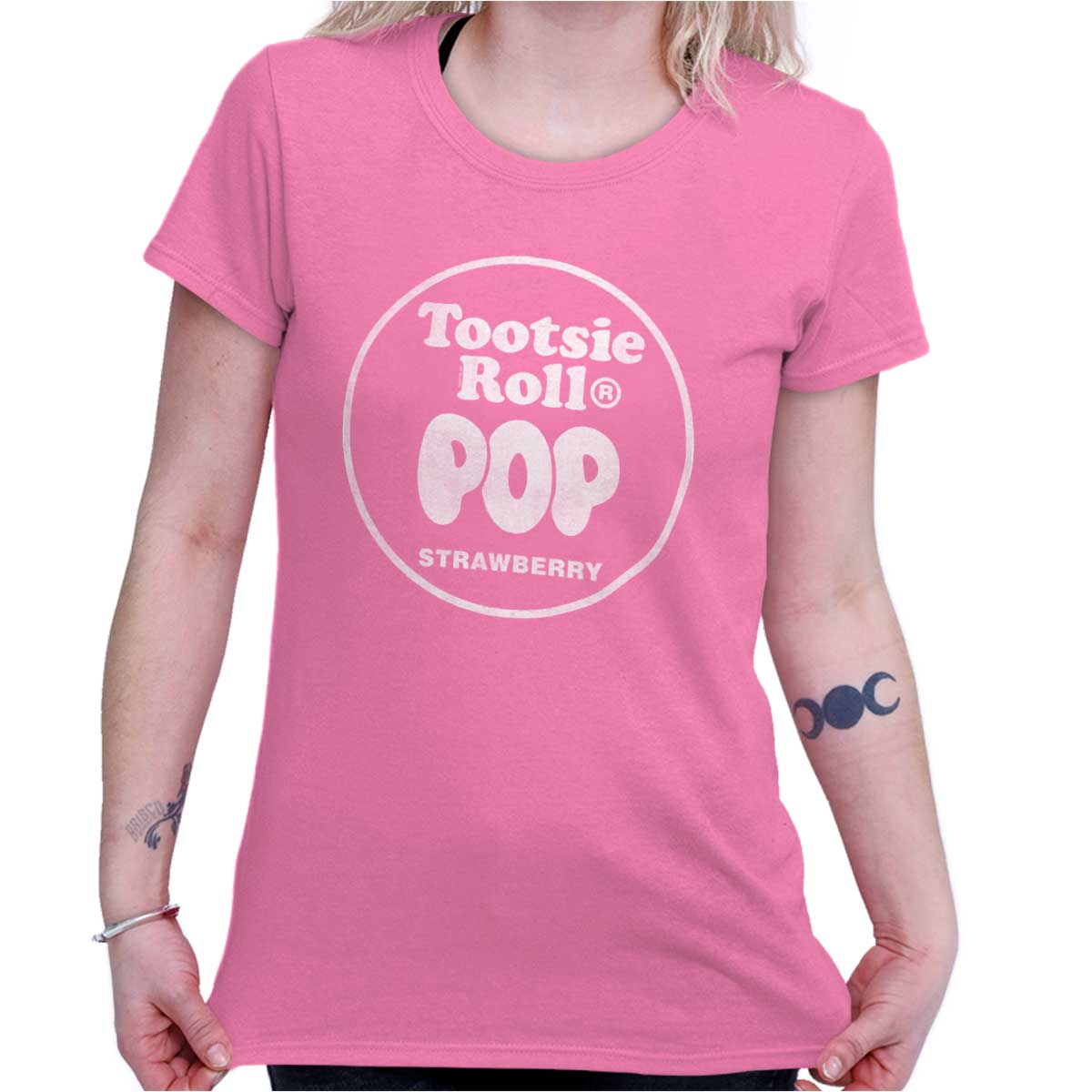 Vintage Retro Tootsie Roll Pop Strawberry Graphic T Shirts for Women T ...